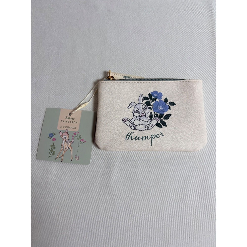 Disney Classics Primark Thumper Coin Purse OS Cream NEW Bambi Faux Leather Pouch